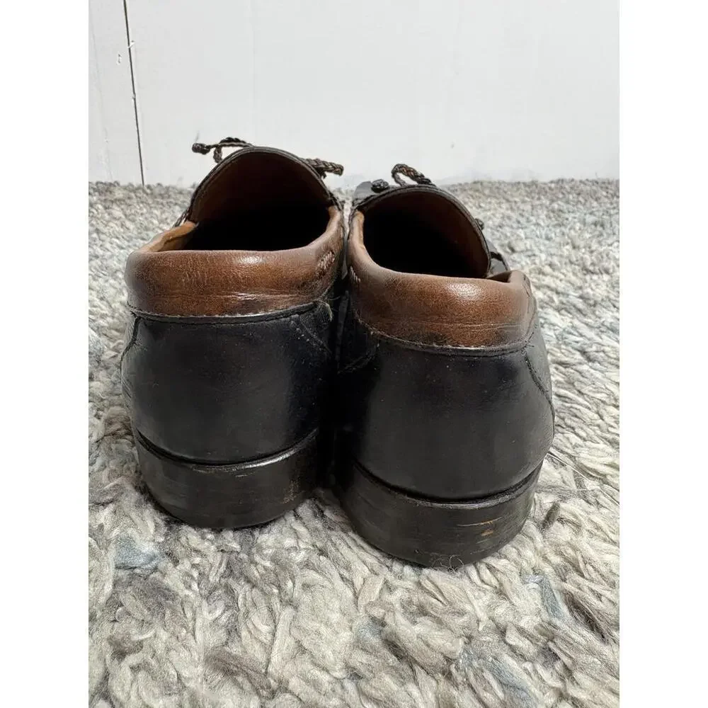 Allen Edmonds Shoes Mens 10.5 Woodstock Penny Loafers Leather Kiltie Braided Tie